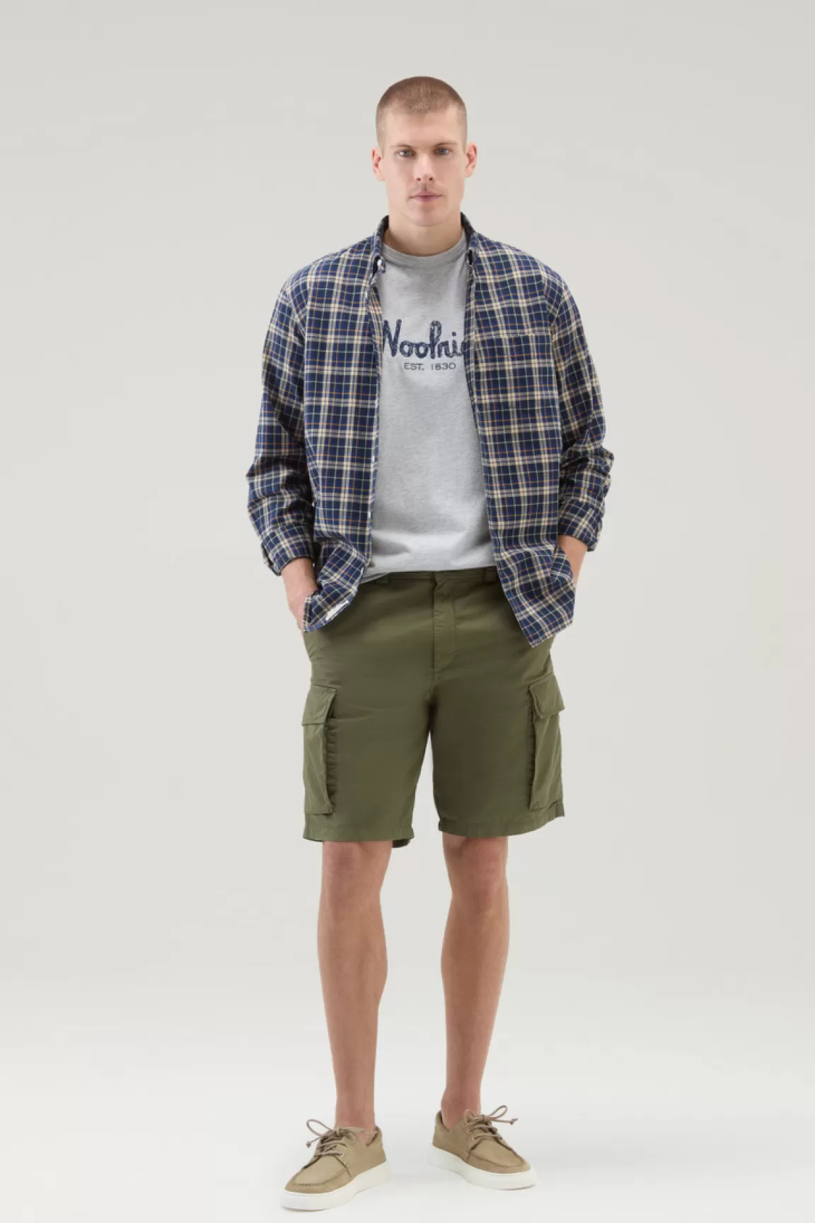 Uomo Woolrich T-shirt>T-shirt In Puro Cotone Con Ricamo