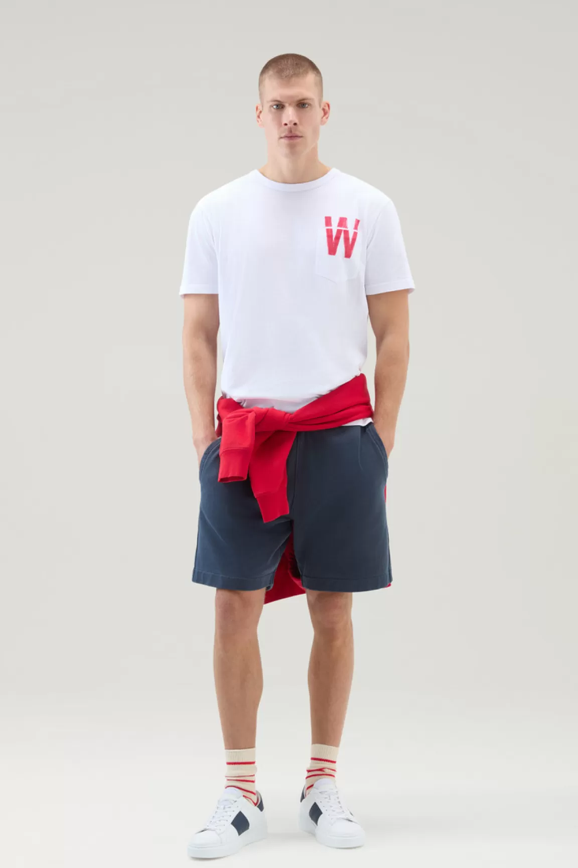 Uomo Woolrich T-shirt>T-shirt In Puro Cotone Con Taschino