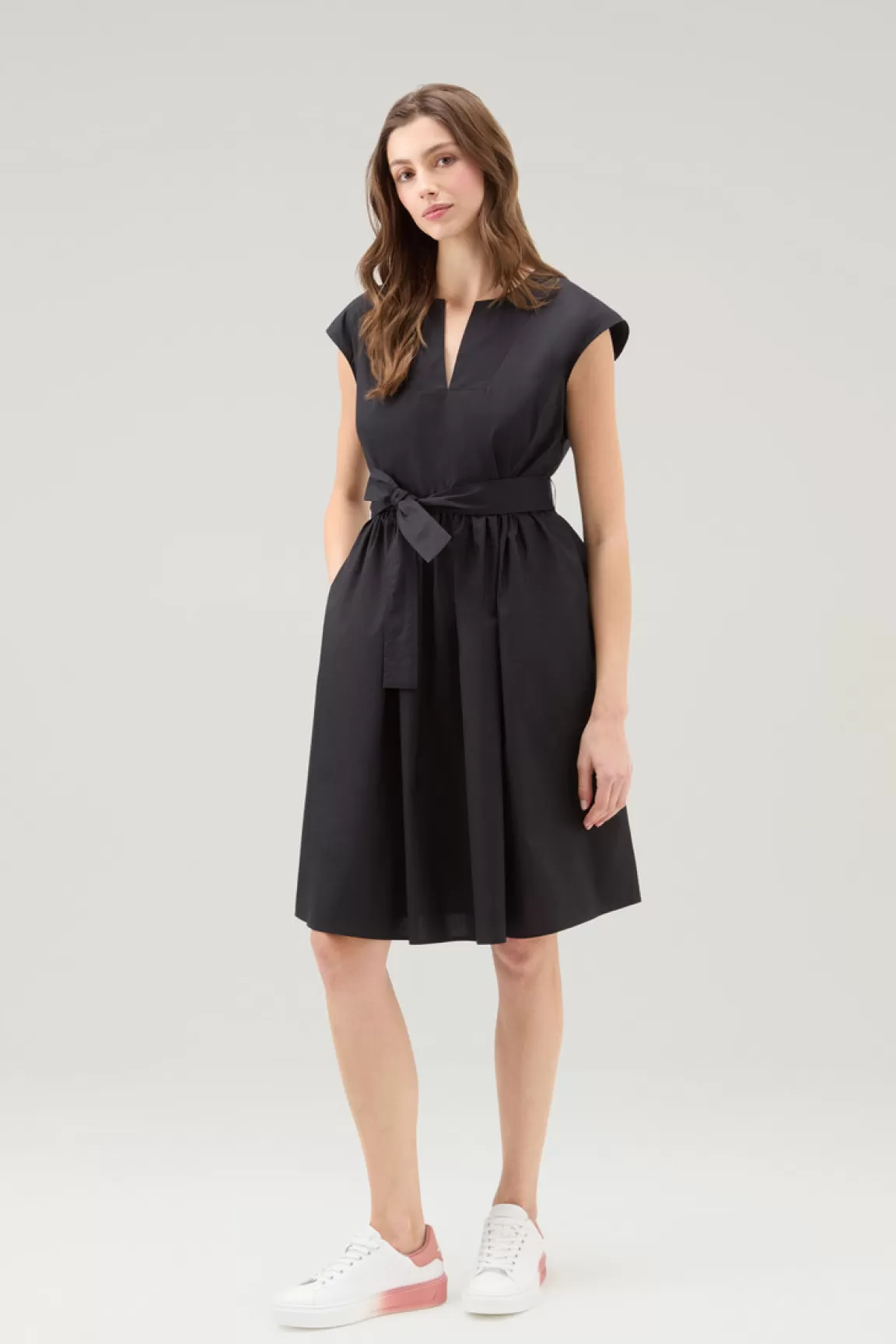 Donna Woolrich Vestiti e gonne>Vestito Corto In Popeline Di Puro Cotone