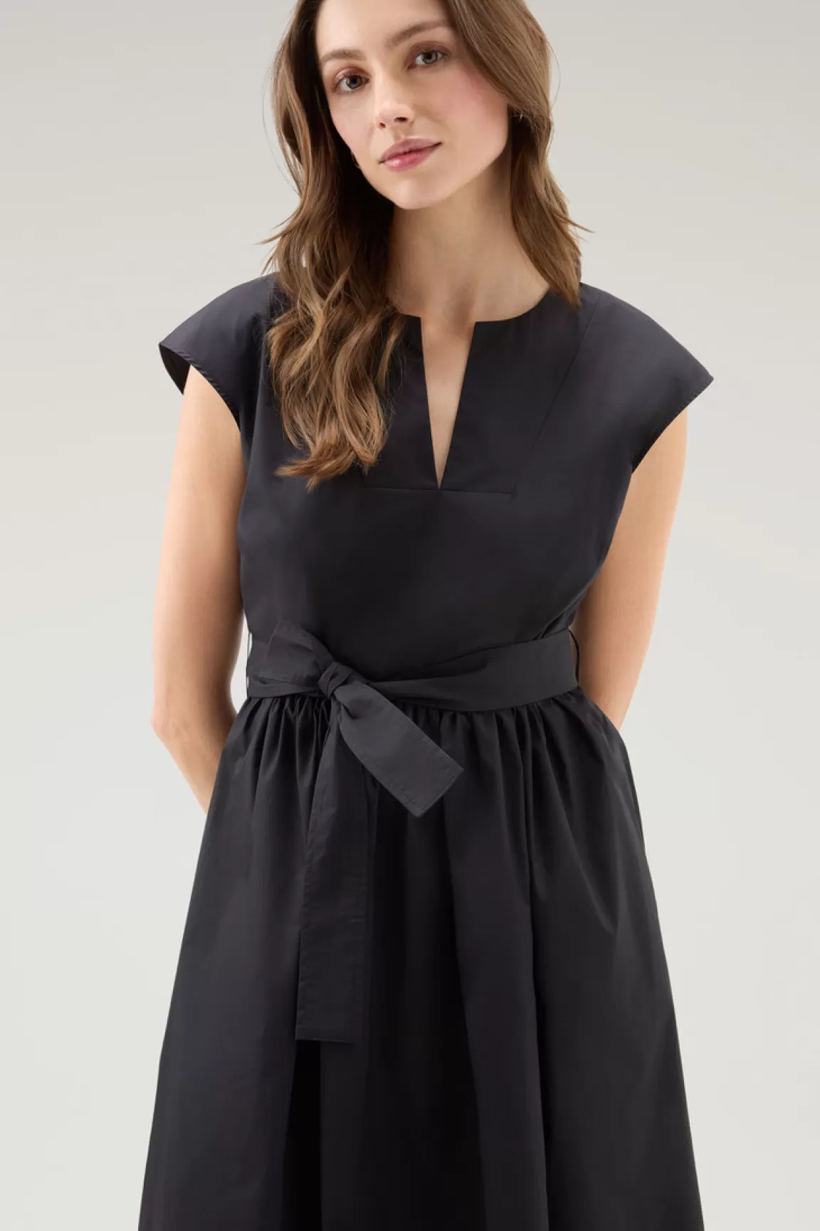 Donna Woolrich Vestiti e gonne>Vestito Corto In Popeline Di Puro Cotone