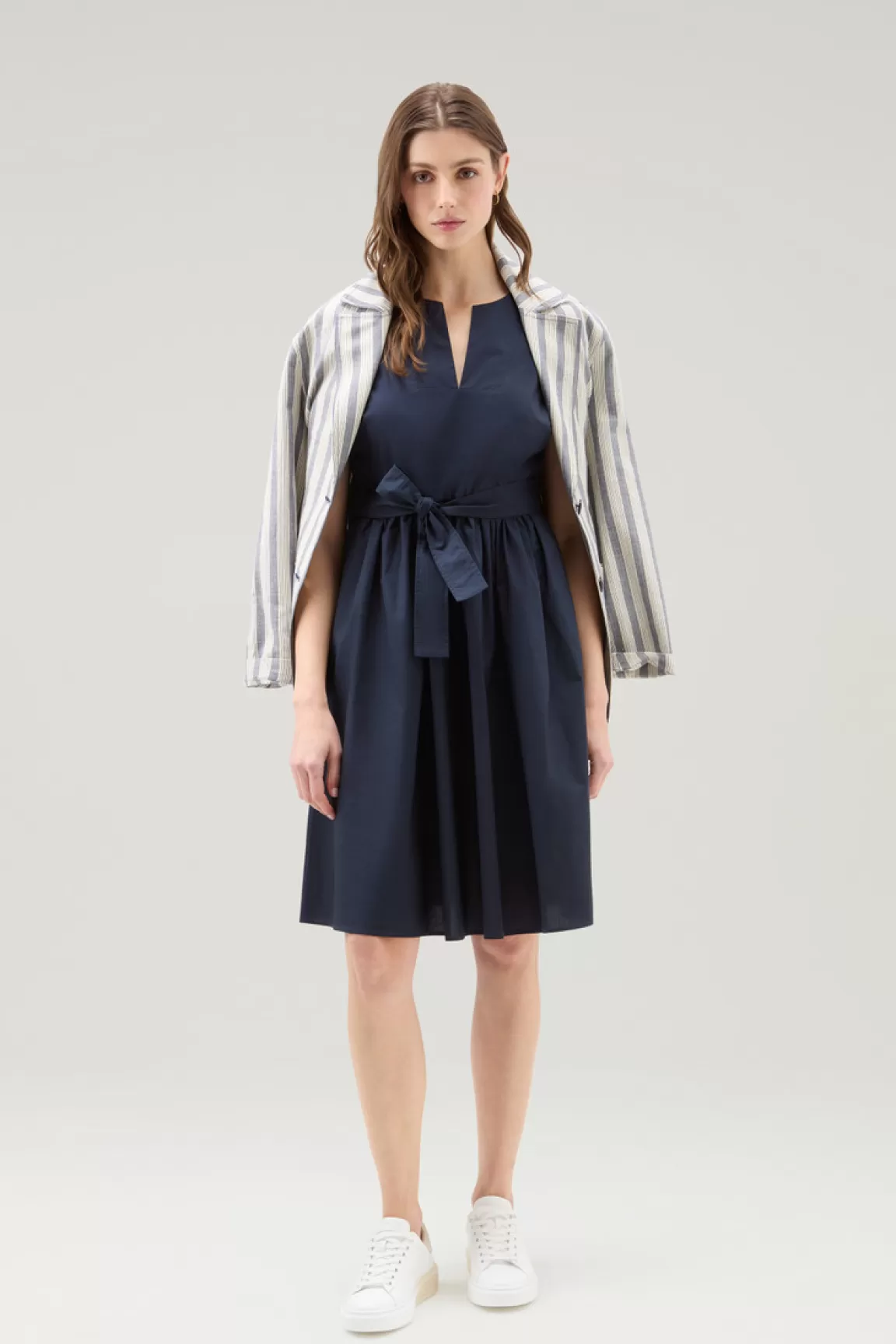 Donna Woolrich Vestiti e gonne>Vestito Corto In Popeline Di Puro Cotone