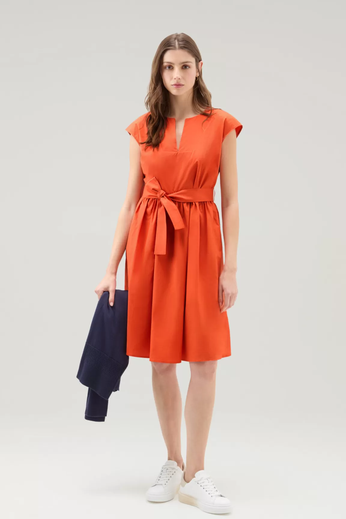 Donna Woolrich Vestiti e gonne>Vestito Corto In Popeline Di Puro Cotone